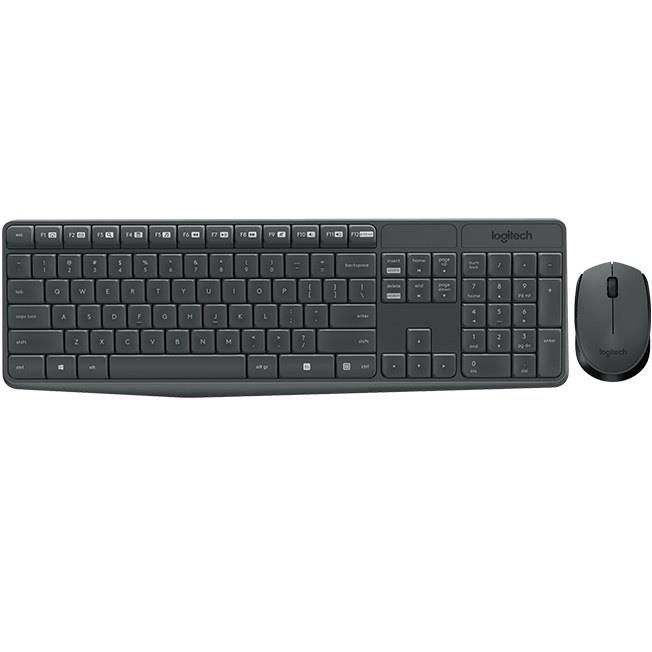 Logitech MK235 Q TR Kablosuz Klavye Mouse Set – Gri